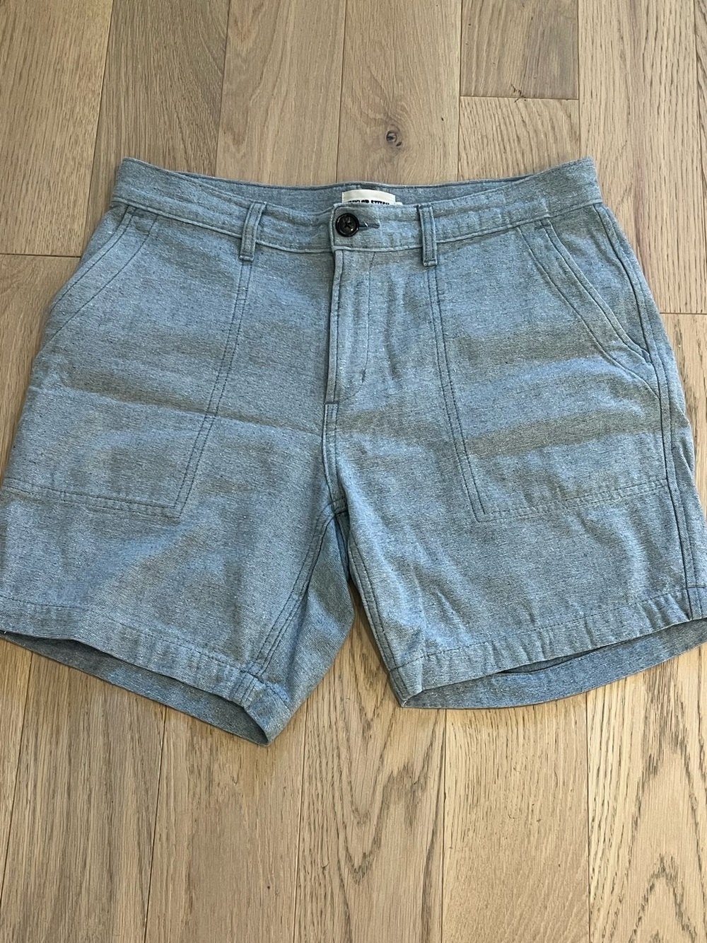 Taylor Stitch Light Blue Men's Flat Front Shorts